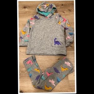 Girls long sleeve hoodie with matching leggings